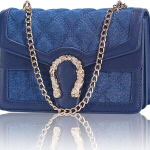 Crossbody Bag and Satchel Purse for Women - Fashion Snake Print Chain Purse Luxu
